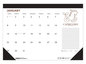 A Picture of product HOD-167 House of Doolittle™ 100% Recycled Zodiac Desk Pad Calendar Artwork, 17 x 22, White Sheets, Black Binding/Corners, 12-Month (Jan-Dec) 2024