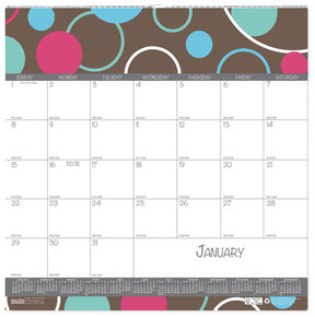 House of Doolittle™ 100% Recycled Bubbleluxe Wall Calendar Artwork, 12 x White/Multicolor Sheets, 12-Month (Jan to Dec): 2024