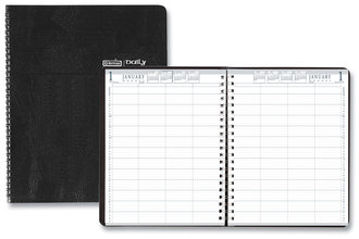 House of Doolittle™ Eight-Person Group Practice Daily Appointment Book 11 x 8.5, Black Cover, 12-Month (Jan to Dec): 2024