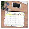 A Picture of product BLS-105496 Blue Sky® Teacher Dots Academic Year Desk Pad 22 x 17, Black Binding, Clear Corners, 12-Month (July to June): 2024 2025