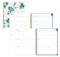 A Picture of product BLS-131951 Blue Sky® Bakah Academic Year Weekly/Monthly Planner Floral Artwork, 11 x 8.5, Blue/White Cover, 12-Month (July-June): 2024-2025