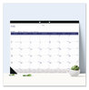 A Picture of product RED-CA177227 Blueline® DuraGlobe™ Academic 13-Month Desk Pad Calendar 22 x 17, White/Blue/Gray Sheets, Black Headband, (July to July): 2024 2025