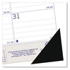 A Picture of product RED-CA177227 Blueline® DuraGlobe™ Academic 13-Month Desk Pad Calendar 22 x 17, White/Blue/Gray Sheets, Black Headband, (July to July): 2024 2025