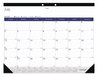 A Picture of product RED-CA177227 Blueline® DuraGlobe™ Academic 13-Month Desk Pad Calendar 22 x 17, White/Blue/Gray Sheets, Black Headband, (July to July): 2024 2025