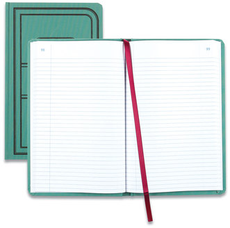 National® Tuff Series Record Book Green Cover, 12 x 7.5 Sheets, 150 Sheets/Book