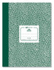 A Picture of product RED-53108 National® Composition Lab Notebook Quadrille Rule, Green Cover, (60) 10.13 x 7.88 Sheets