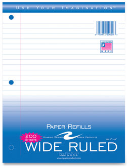 Roaring Spring® Notebook Filler Paper 3-Hole, 8 x 10.5, Wide/Legal Rule, 200/Pack