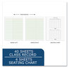 A Picture of product ROA-72900 Roaring Spring® Teacher's Record and Roll Book Five to Six Week Term: Two-Page Spread (50 Students), 11 x 8.5, Green/Gold Cover