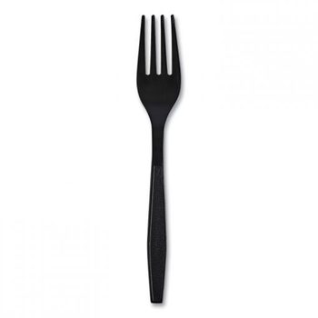 Boardwalk® Heavyweight Wrapped Polypropylene Cutlery Fork. Black. 1,000/carton.