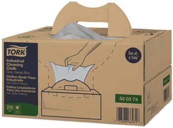 Tork Industrial Cleaning Cloth.  Grey. 210 per case.