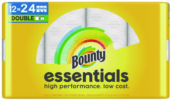 Bounty® Essentials Select-A-Size Kitchen Roll Paper Towels. 2-Ply. 108 sheets/roll, 12 rolls/carton.