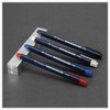 A Picture of product TOM-51538 Tombow® Mechanical Wax-Based Marking Pencil 4.4 mm, Black Wax, Navy Blue Barrel, 10/Box