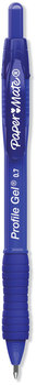 Paper Mate® Profile™ Retractable Gel Pen Medium 0.7 mm, Blue Ink, Translucent Barrel, 36/Pack