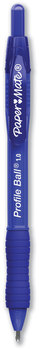 Paper Mate® Profile™ Retractable Ballpoint Pen Medium 1 mm, Blue Ink, Translucent Barrel, 4/Pack