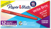 A Picture of product PAP-2124505 Paper Mate® Write Bros.® Grip Ballpoint Pen Stick, Medium 1 mm, Red Ink, Barrel, Dozen