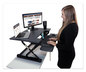 A Picture of product VCT-DCX710G Victor® High Rise™ Height Adjustable Standing Desk with Keyboard Tray 31" x 31.25" 5.25" to 20", Gray/Black