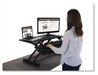 A Picture of product VCT-DCX610 Victor® High Rise™ Height Adjustable Compact Standing Desk with Keyboard Tray 32.5 x 25 19, Black