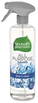 Seventh Generation® Natural All-Purpose Cleaner. 23 oz. Free and Clear/Unscented. 8 Trigger Spray Bottles/carton.