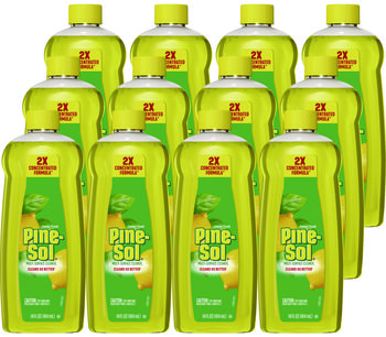 Pine-Sol® Concentrated Multi-Surface Cleaner. 14 oz. Lemon Fresh scent. 12 bottles/carton.