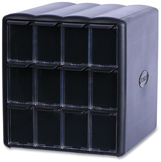 FLAVIA® Four Column Merchandiser 12 Compartments, 15.2 x 17.2 16.3, Black