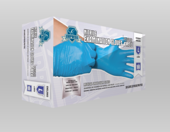 Empress Exam Grade Nitrile Glove Blue Powder Free Large 3mil  100/box  10bx/case