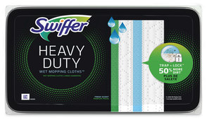 Swiffer® Heavy-Duty Wet Refill Cloths. 10 X 8 in. Open Window Fresh scent. 20 cloths/tub, 6 tubs/carton.