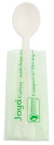 CPLA Heavy Weight 6.5" Individually Wrapped Spoon, White.  750/cs.