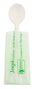 A Picture of product INO-CPLA003W CPLA Heavy Weight 6.5" Individually Wrapped Spoon, White. 750/cs.