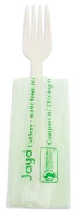 CPLA Heavy Weight 6.5" Individually Wrapped Fork, White.  750/ cs