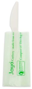CPLA Heavy Weight 6.5" Individually Wrapped Knife, White.  750 per case.