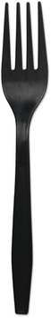 Boardwalk® Heavyweight Polypropylene Cutlery Fork. Black. 1000/carton.