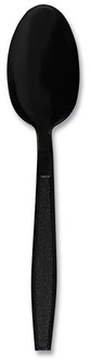 Boardwalk® Heavyweight Polypropylene Cutlery Teaspoon. Black. 1000/carton.