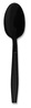 A Picture of product BWK-TEAHWPPBLA Boardwalk® Heavyweight Polypropylene Cutlery Teaspoon. Black. 1000/carton.