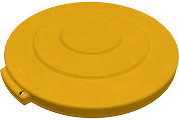 Bronco™ Round Waste Bin Trash Container Lid. 10 gal. Yellow. 6 each/case.