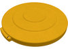 A Picture of product CFS-34101104 Bronco™ Round Waste Bin Trash Container Lid. 10 gal. Yellow. 6 each/case.