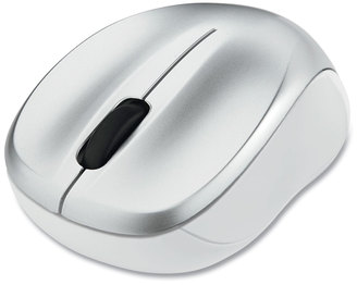 Verbatim Silent Wireless Blue LED Mouse 2.4 GHz Frequency/32.8 ft Range, Left/Right Hand Use, Silver