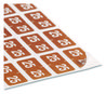 A Picture of product SMD-67925 Smead™ Yearly End Tab File Folder Labels 25, 0.5 x 1, Brown, 25/Sheet, 10 Sheets/Pack