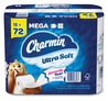 A Picture of product PGC-52776 Charmin® Ultra Soft Bathroom Tissue, Mega Roll, Septic Safe, 2-Ply, White, 224 Sheets/Roll, 18 Rolls/Carton