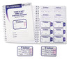 A Picture of product CLI-97009 C-Line® Time's Up!® Self-Expiring Visitor Badges with Registry Log Up 3 x 2, White, 150 Badges/Box