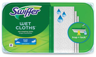 Swiffer® Wet Refill Cloths. 8 X 10 in. White. Fresh scent. 12 cloths/box, 6 boxes/carton.