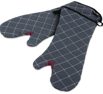 San Jamar® Bestguard WebGuard Plus Fabric Oven Mitts. 17 in. Black. 1 Pair.