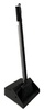 A Picture of product BEB-410712 Straight Handle Lobby Dust Pan & Broom Combo. Black.