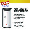 A Picture of product CLO-78900 Glad® ForceFlex™ Kitchen Drawstring Trash Bags. 13 gal. 24 X 27.38 in. White. Gain Original scent. 80 bags/box.