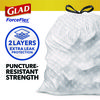 A Picture of product CLO-78900 Glad® ForceFlex™ Kitchen Drawstring Trash Bags. 13 gal. 24 X 27.38 in. White. Gain Original scent. 80 bags/box.