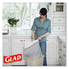 A Picture of product CLO-78564 Glad® ForceFlex™ Tall Kitchen Drawstring Trash Bags. 9 mil. 13 gal. 23.75 X 25.38 in. White. 120 bags/box.