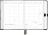 A Picture of product AAG-FD20005 AT-A-GLANCE® Foundation Undated Weekly/Monthly Planner 8.5" x 6.75", Black Cover, 12-Month: