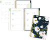 A Picture of product AAG-LB34200 Cambridge® Leah Bisch Weekly/Monthly Floral Planner Artwork, 8.5" x 6.38", Blue/White/Gold Cover, 12-Month (Jan to Dec): 2025