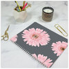 A Picture of product RED-CB1200G05 Brownline® Essential Collection 14-Month Ruled Monthly Planner Daisy Artwork, 8.88 x 7.13, Black/Pink Cover, 14-Month: Dec 2024 to Jan 2026