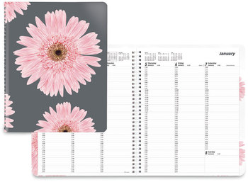 Brownline® Essential Collection Weekly Appointment Book in Columnar Format Daisy Artwork, 11 x 8.5, Multicolor Cover, 12-Month (Jan-Dec): 2025