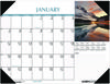 A Picture of product HOD-147 House of Doolittle™ Earthscapes™ Scenic Desk Pad Calendar Photos, 22 x 17, White Sheets, Black Binding/Corners,12-Month (Jan-Dec): 2025